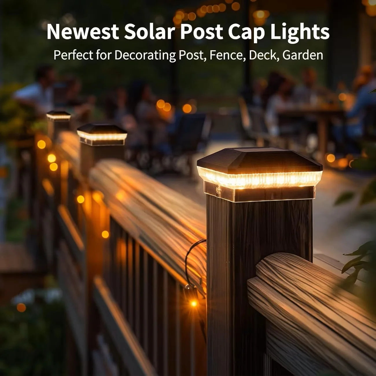 Solar Post Lights Outdoor With 3 Modes 40 LEDs Fence