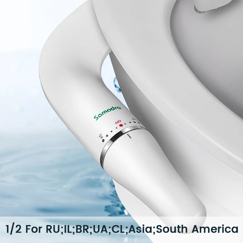 SAMODRA Ultra-Slim Bidet Seat Attachment With Adjustable Water Pressure