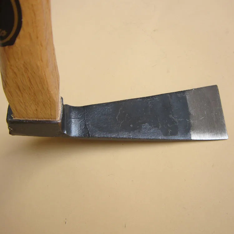 Forged Small Hoe With Bamboo Handle Carbon Steel Garden Tool