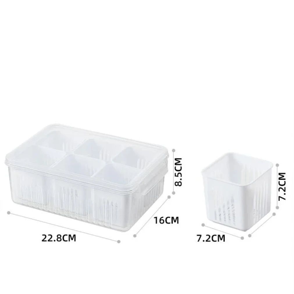Refrigerator Fresh Keeping Box Drain Basket For Garlic Onion Ginger