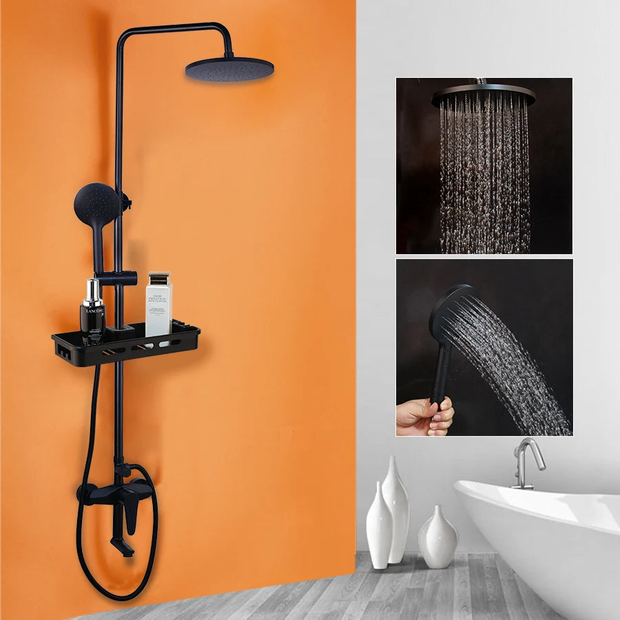 Sinlaku Bathroom Rainfall Shower Mixer Faucet System