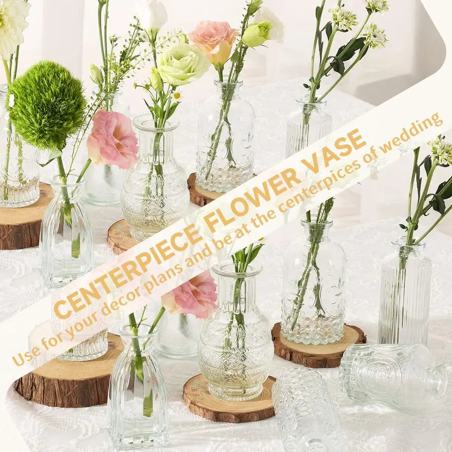 Bud Vase Set of 32 Glass Vases for Wedding Centerpieces