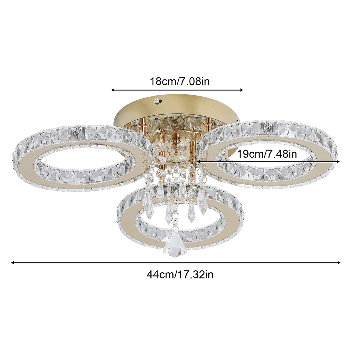 VETRULUS Modern Crystal LED Ceiling Chandelier for Elegant Home Lighting