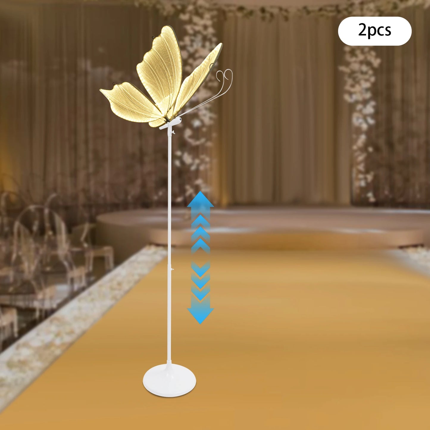 Romantic Butterfly Floor Lamp With LED Lights For Home Decor