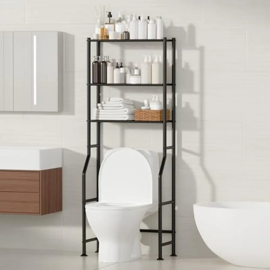 Three-Tier Over-The-Toilet Storage Shelf Freestanding Bathroom Organizer
