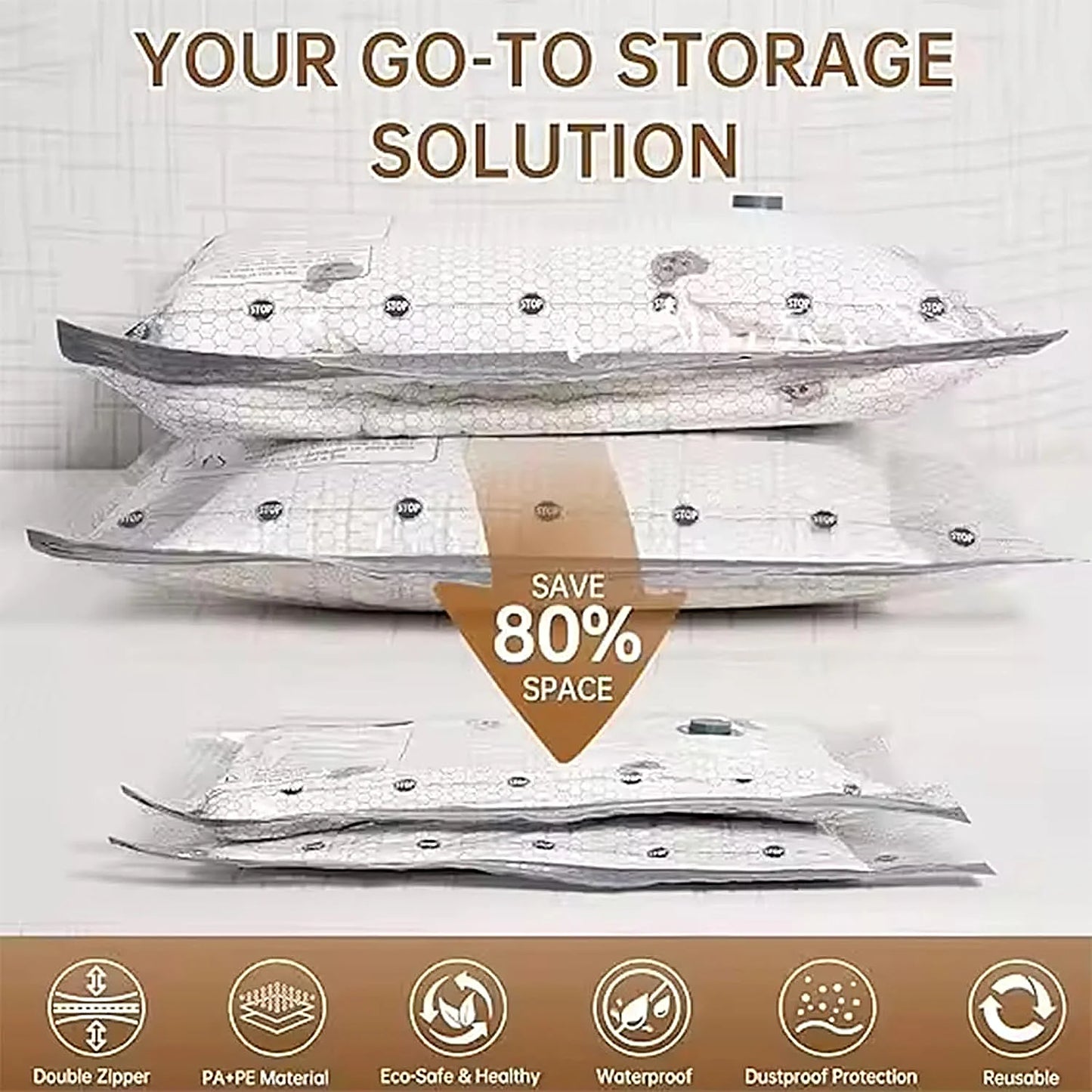 Rechargeable Air Pump Vacuum Storage Bags For Travel And Home