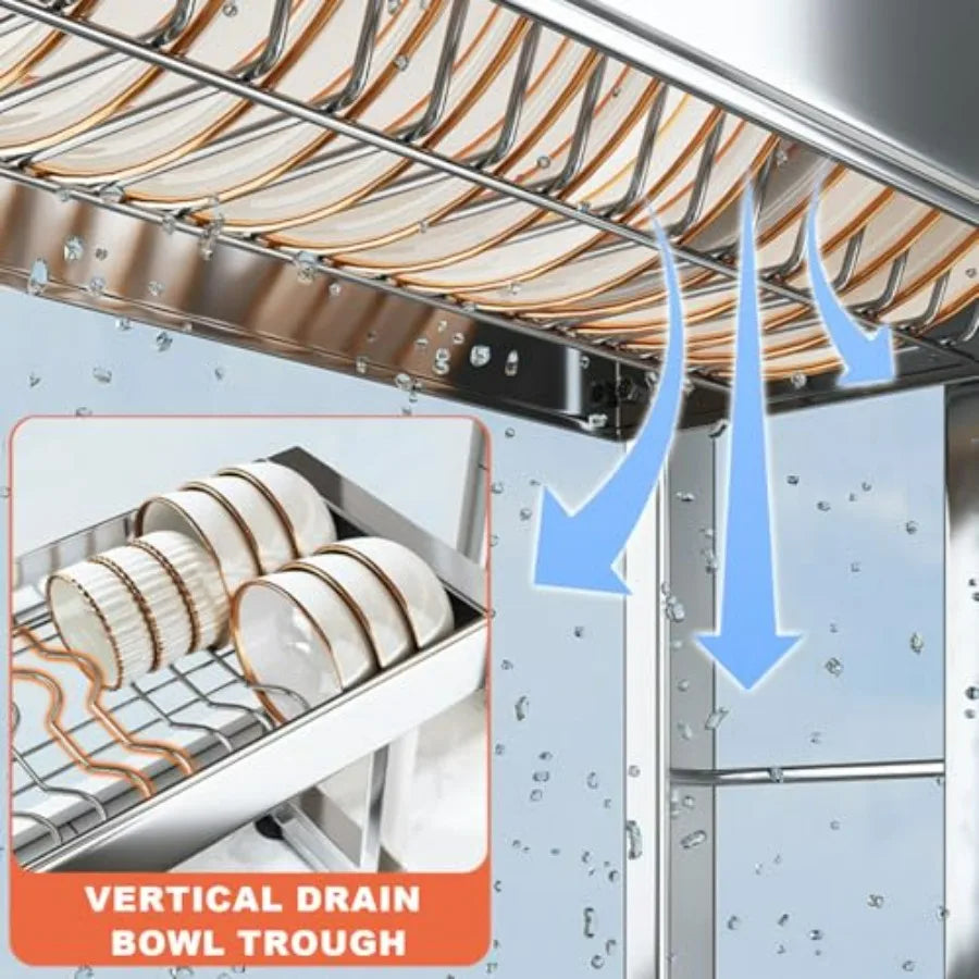 Stainless Steel Over Sink Dish Rack 3 Tier Expandable