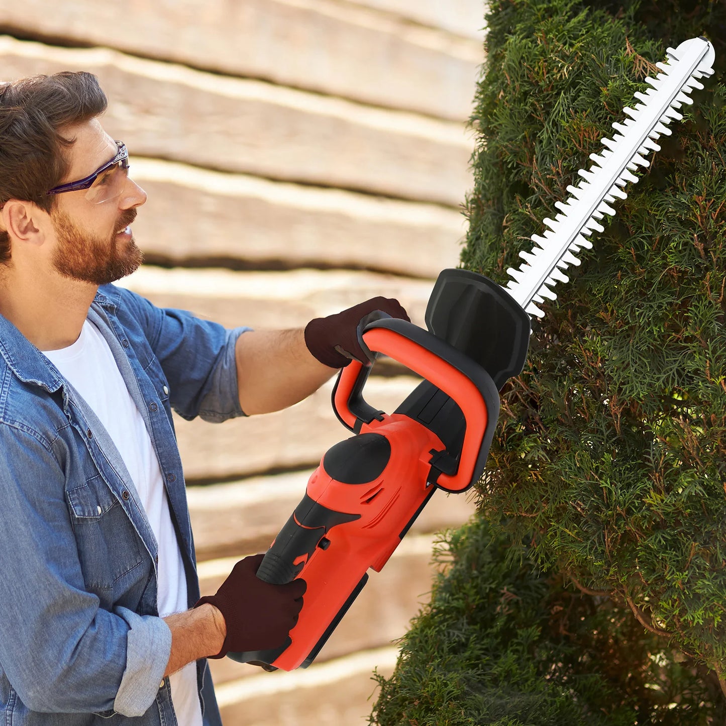 Cordless Hedge Trimmer With Battery Charger
