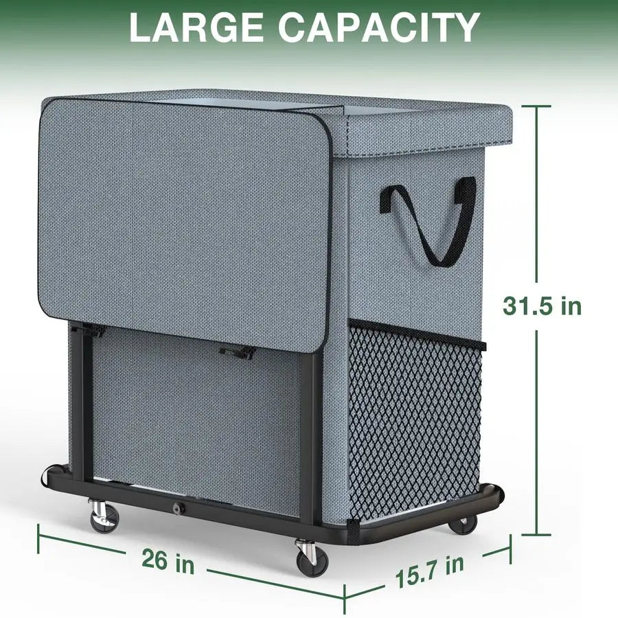 Gal190L High Grade Large Laundry Basket With Wheels