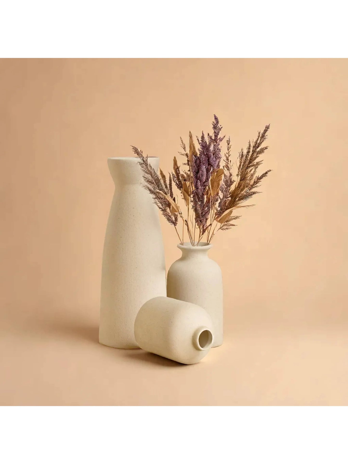 Minimalist Porcelain Vases Set for Modern Home Decor and Weddings