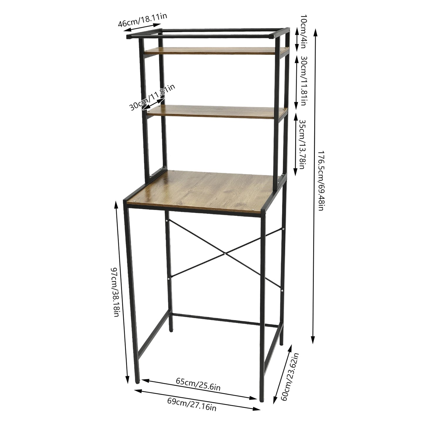 Bymaocar 3 Tier Washing Machine Storage Rack Laundry Organizer