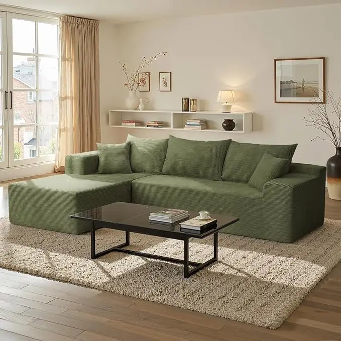 Modern L Shaped Sectional Sofa With Chaise For Living Room