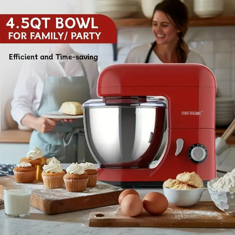 Tilt Head Electric Stand Mixer with 500W Motor and Baking Accessories