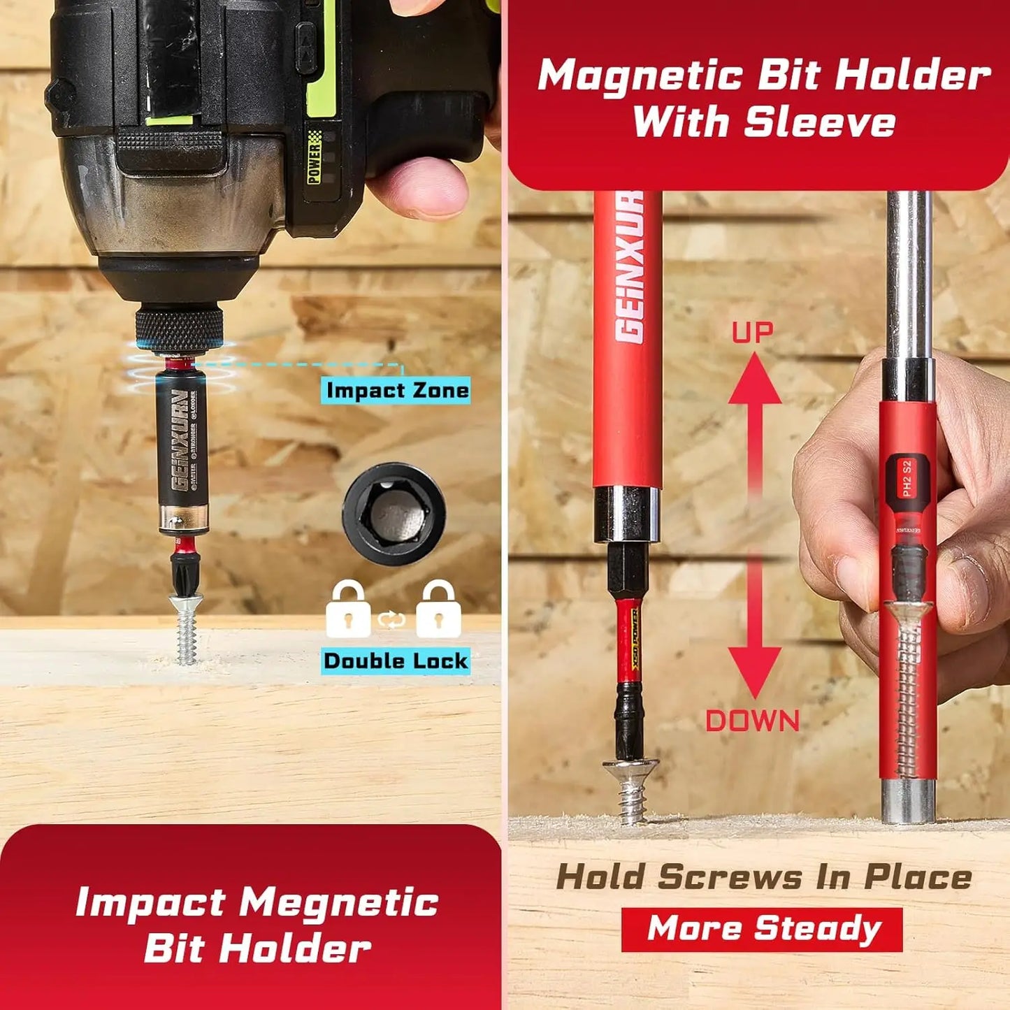 58-Piece Screwdriver Set With Impact Bits Wrench Drill Toolbox