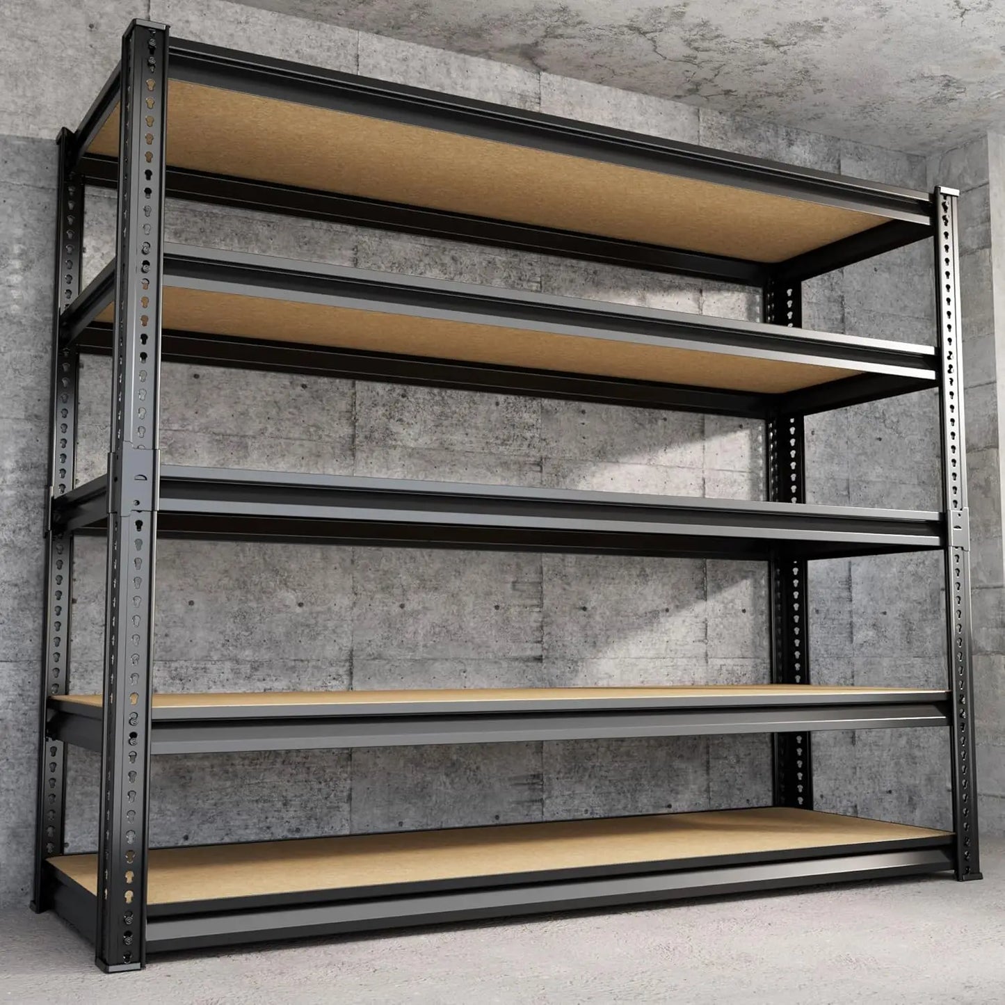 Heavy Duty Garage Shelving Five Tier Adjustable Metal Units