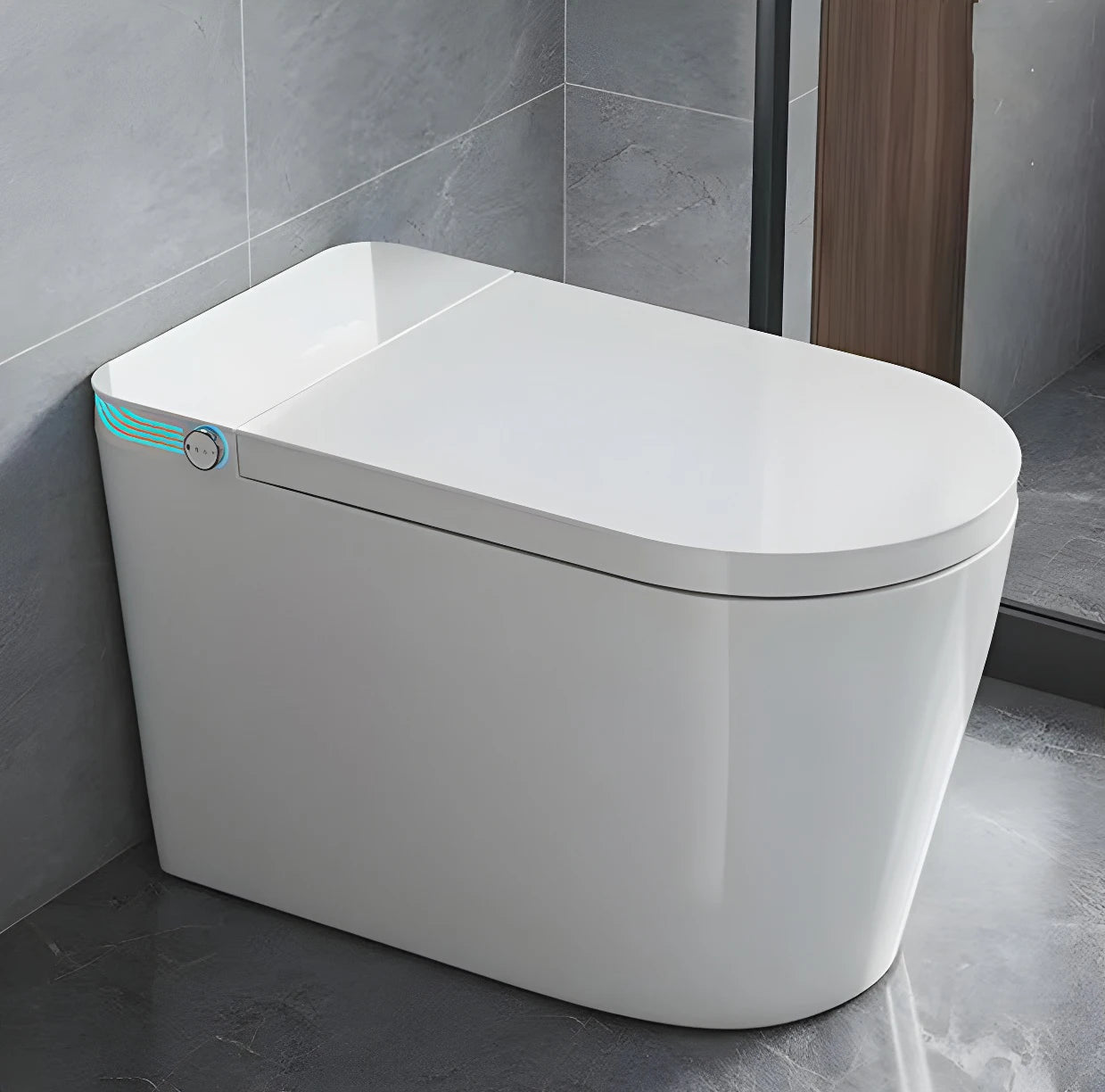 Smart Toilet With Built In Bidet And Heated Seat Control