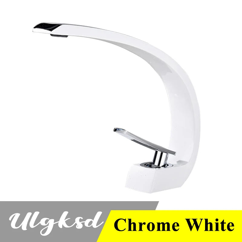 Ulgksd Deck Mounted Basin Faucet Single Handle Hot Cold Water