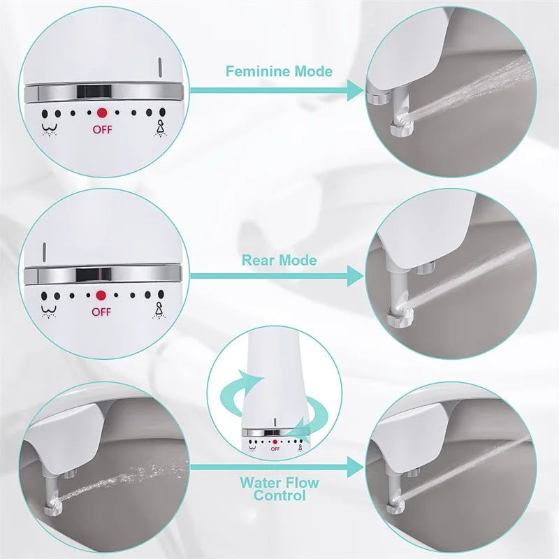 SAMODRA Ultra-Slim Bidet Seat Attachment With Adjustable Water Pressure