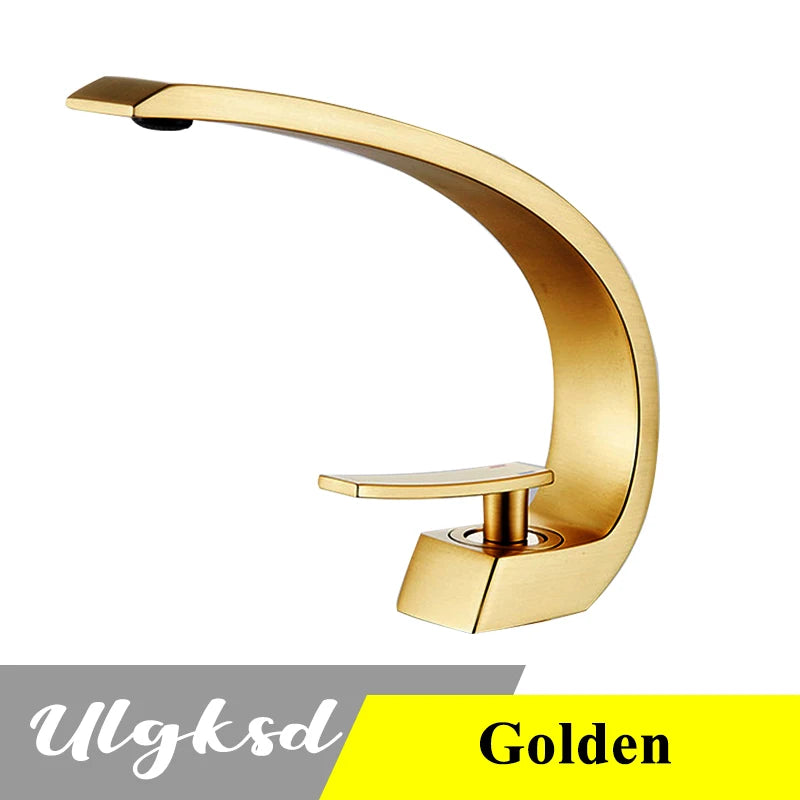Ulgksd Deck Mounted Basin Faucet Single Handle Hot Cold Water