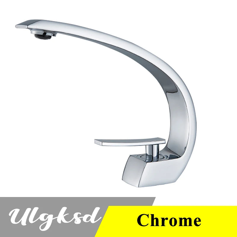 Ulgksd Deck Mounted Basin Faucet Single Handle Hot Cold Water