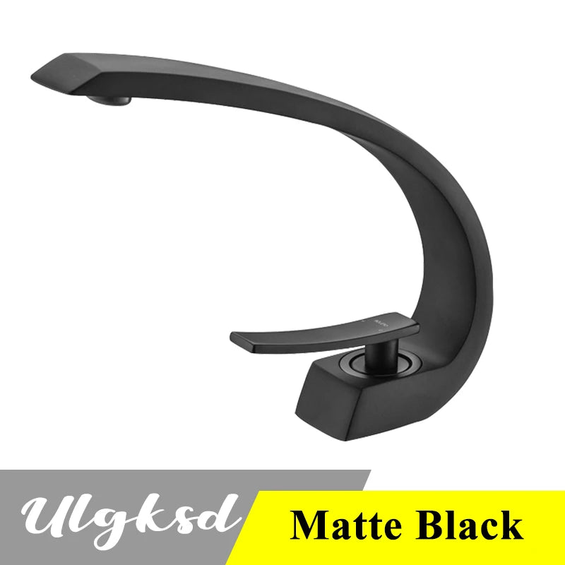 Ulgksd Deck Mounted Basin Faucet Single Handle Hot Cold Water