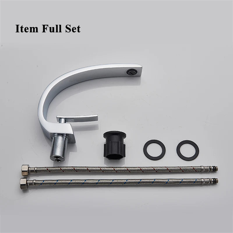Ulgksd Deck Mounted Basin Faucet Single Handle Hot Cold Water
