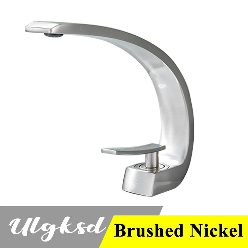 Ulgksd Deck Mounted Basin Faucet Single Handle Hot Cold Water