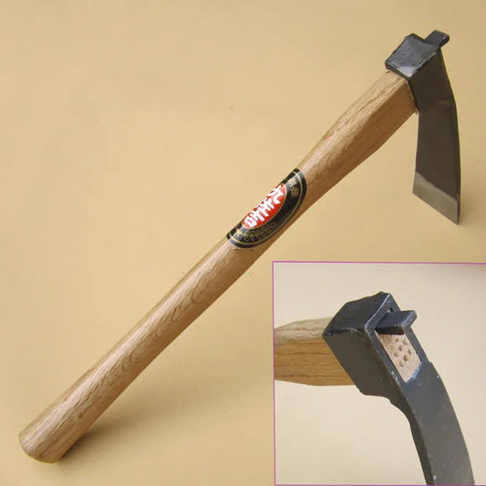 Forged Small Hoe With Bamboo Handle Carbon Steel Garden Tool