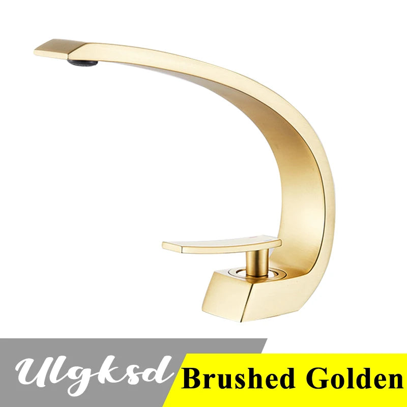 Ulgksd Deck Mounted Basin Faucet Single Handle Hot Cold Water