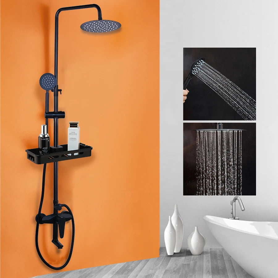 Sinlaku Bathroom Rainfall Shower Mixer Faucet System