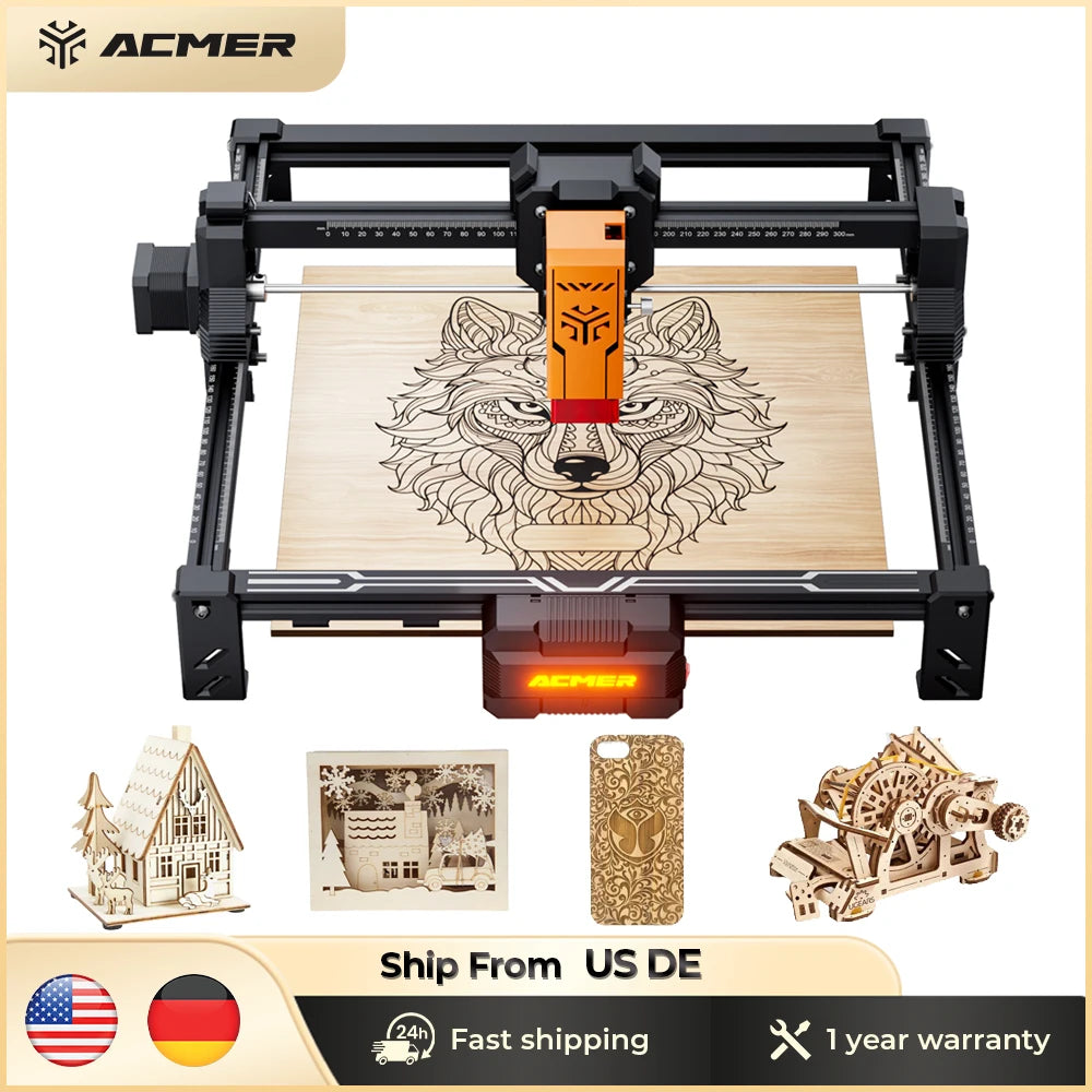 ACMER S2 Laser Engraver Upgradeable DIY Cutting Machine