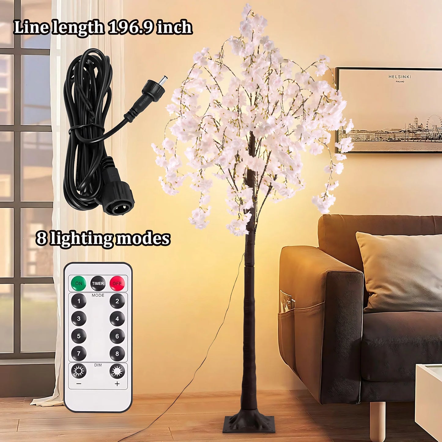 Cherry Blossom Tree Light 6ft Indoor LED With 450 LEDs