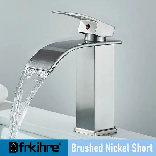 Dfrkjhre Copper Core Waterfall Basin Faucet Bathroom And Kitchen