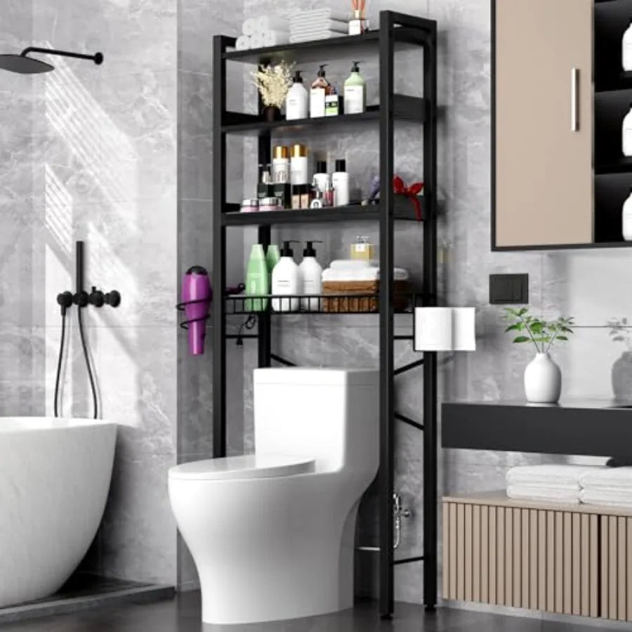Over The Toilet Storage Rack 4 Tier Bathroom Organizer Freestanding