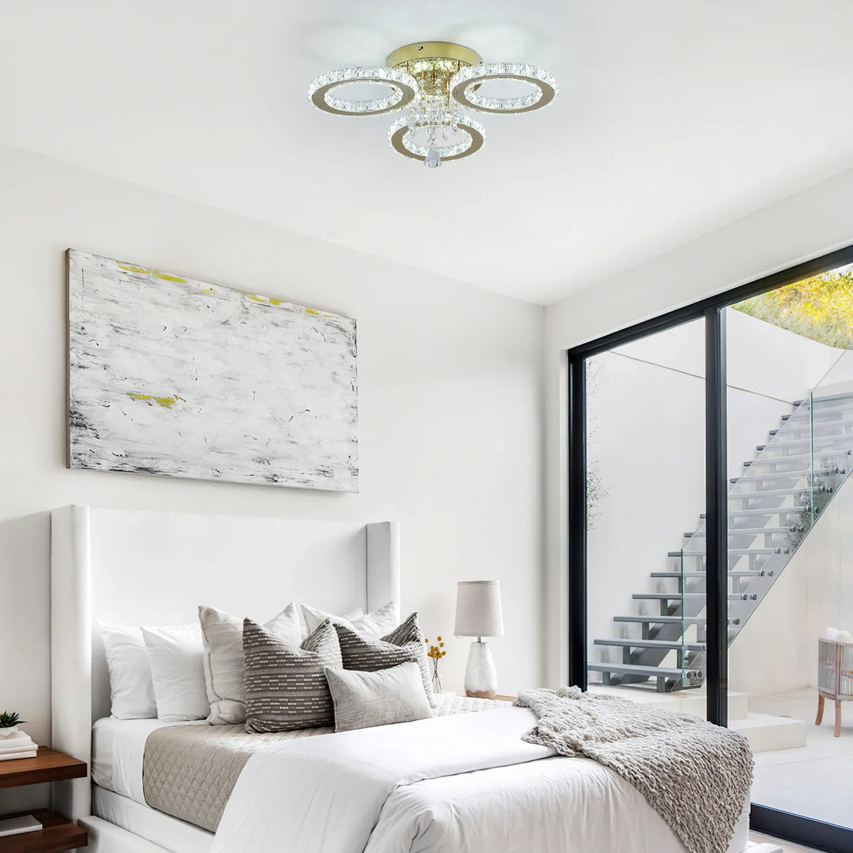 VETRULUS Modern Crystal LED Ceiling Chandelier for Elegant Home Lighting