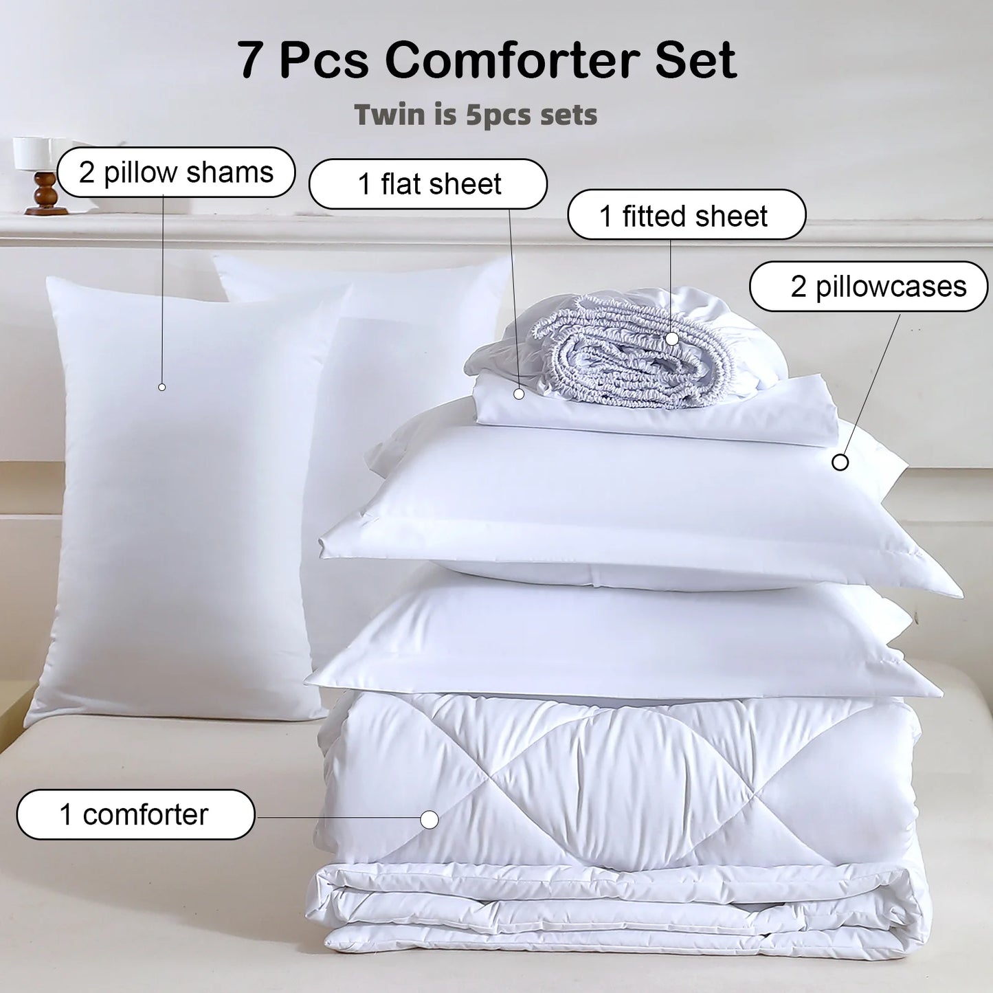 EasYum Bedding Sets With Comforter And Pillowcases For Home