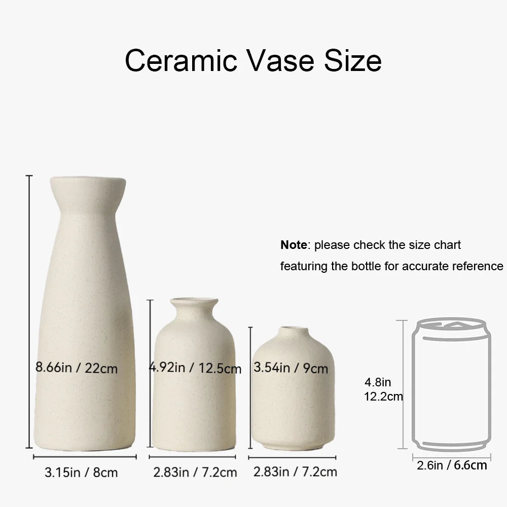 Minimalist Porcelain Vases Set for Modern Home Decor and Weddings