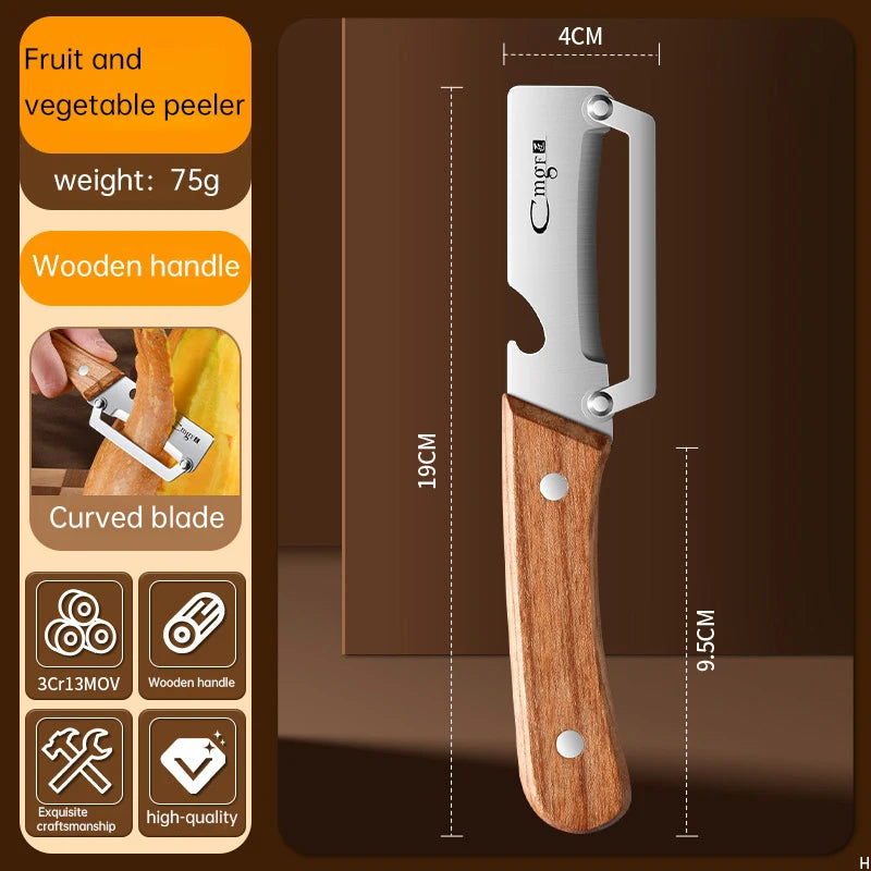 XUANXIANG Stainless Steel Peeler With Wooden Handle For Fruits And Vegetables