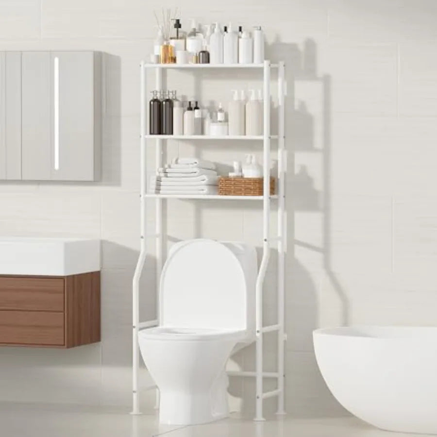 Three-Tier Over-The-Toilet Storage Shelf Freestanding Bathroom Organizer