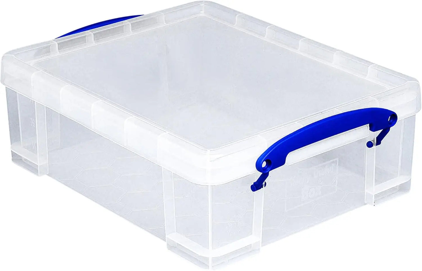 XMSJ Clear Plastic Storage Bins Stackable Organization Totes 2 Pack