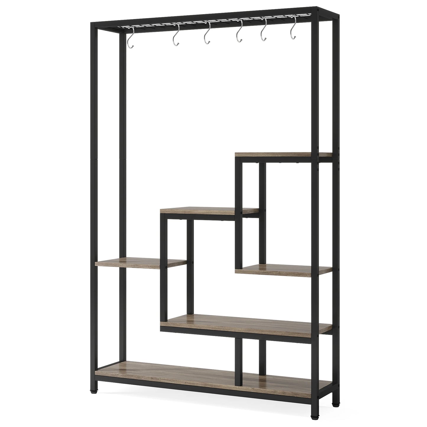 Tribesigns 5 Tier Tall Indoor Plant Stand With Hanging Hooks