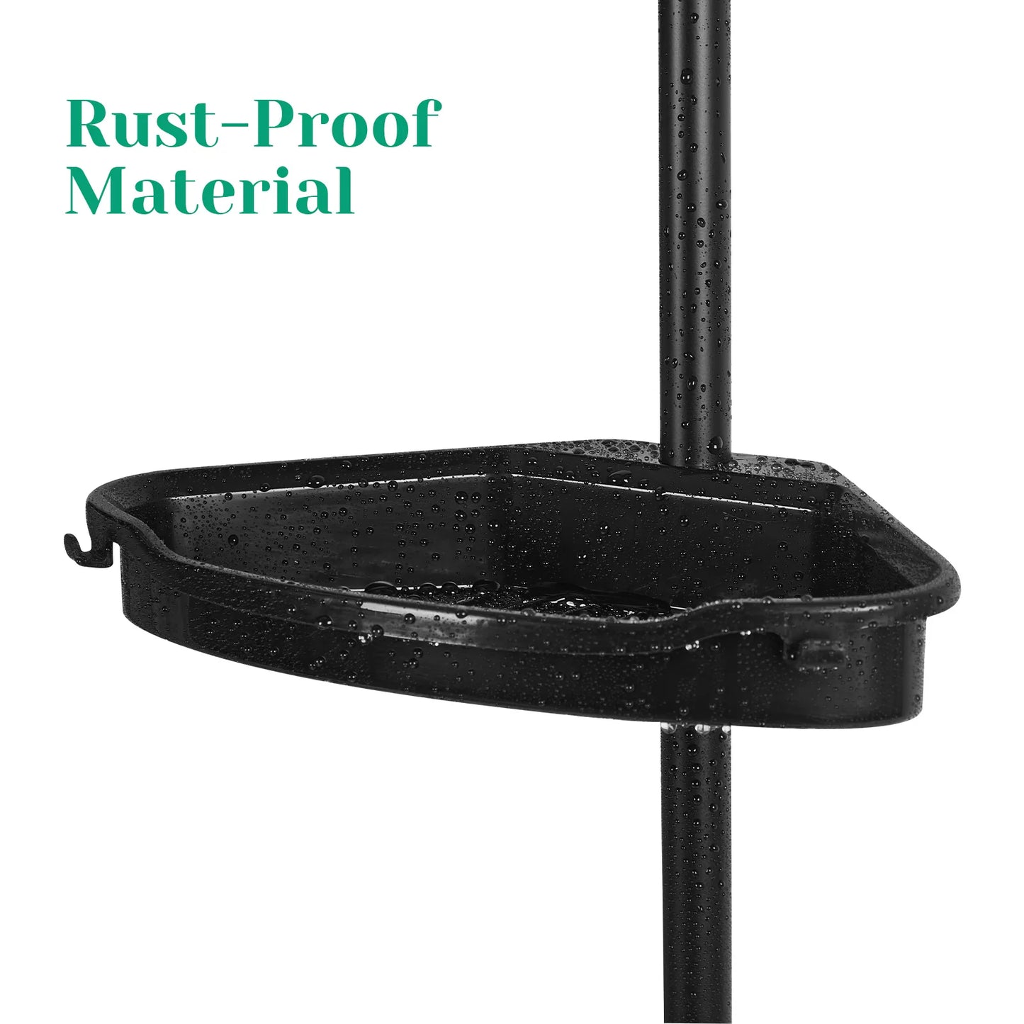 HiMIS Corner Shower Caddy With Tension Pole 4-Tier Organizer