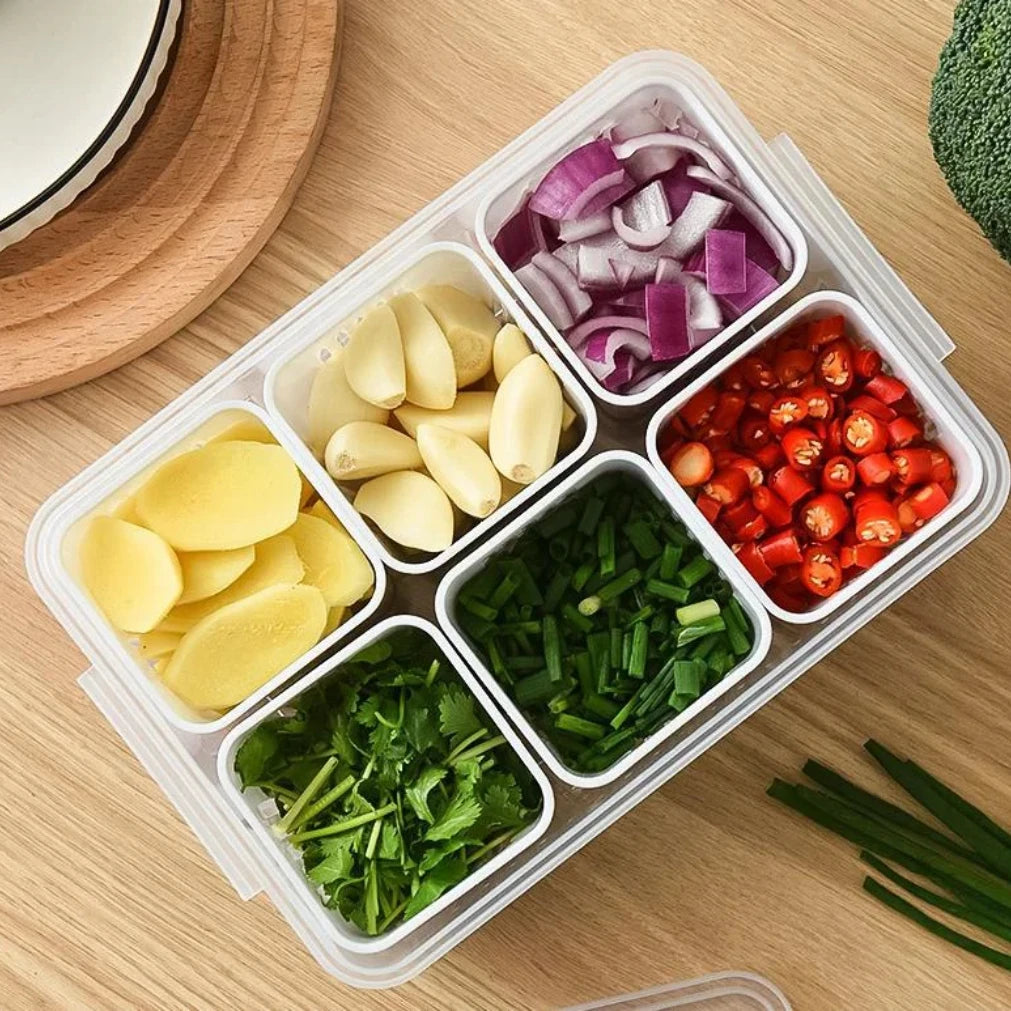 Refrigerator Fresh Keeping Box Drain Basket For Garlic Onion Ginger