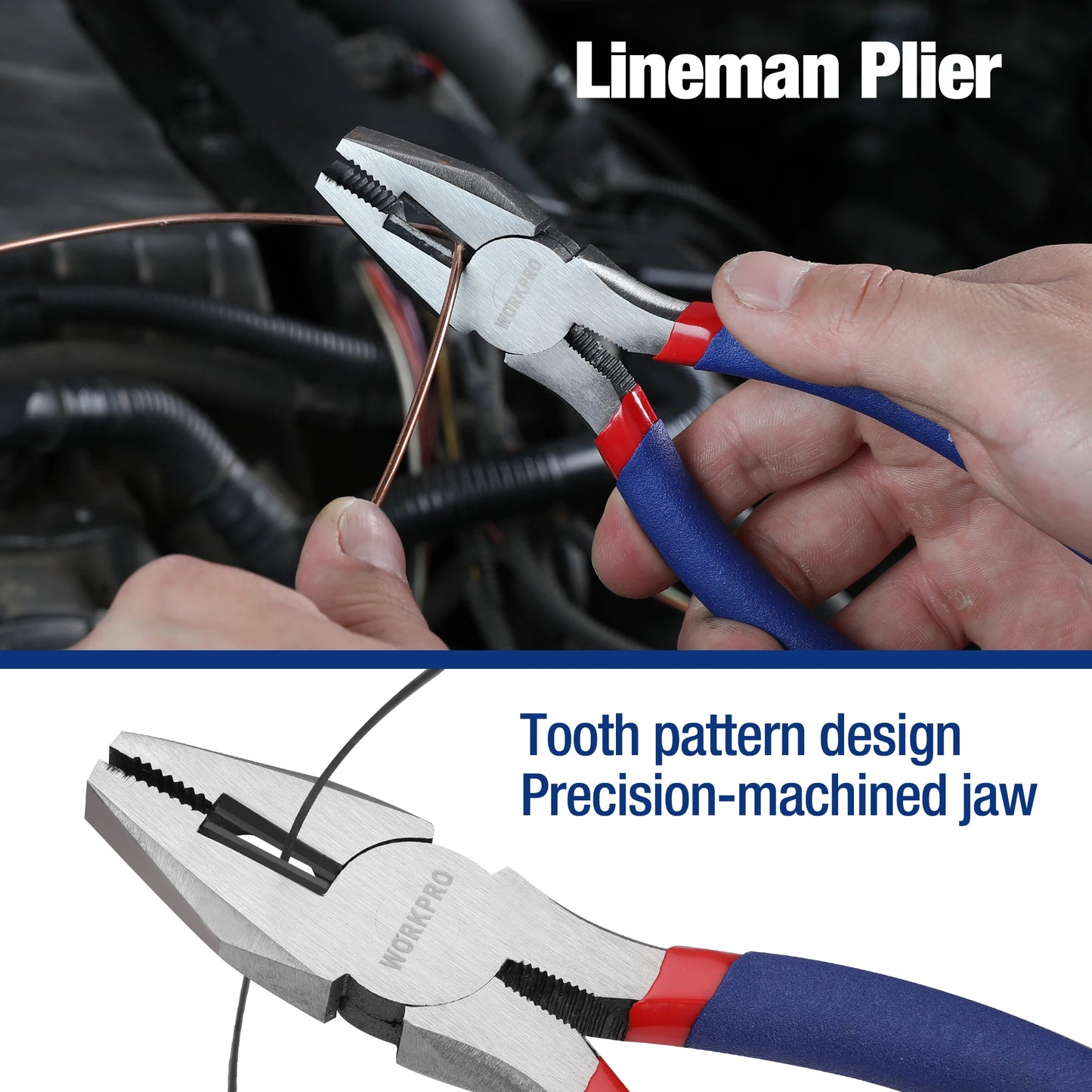 WORKPRO 7-Piece Pliers Set With Groove Joint And Long Nose