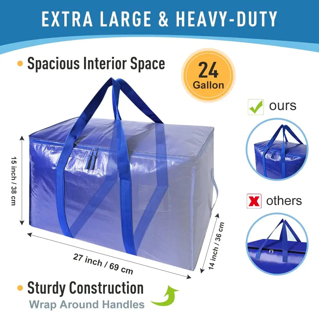 NONECN Extra Large Moving Bags Heavy Duty With Zippers