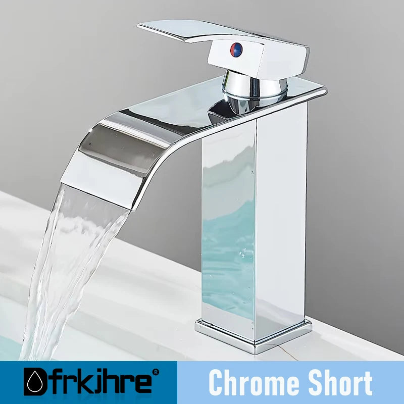 Dfrkjhre Copper Core Waterfall Basin Faucet Bathroom And Kitchen