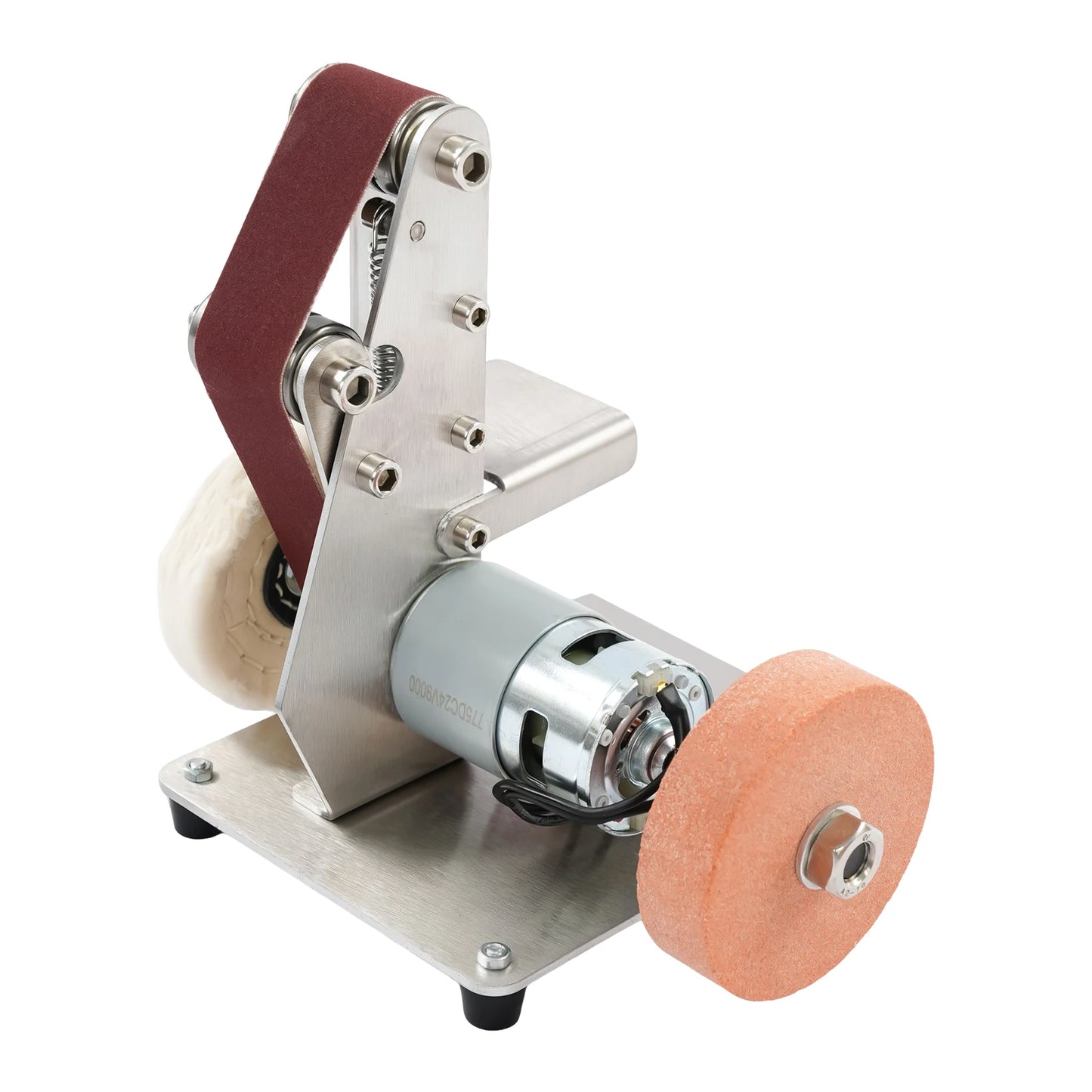 Mini Belt Sander, 7-Speed, 4000-9000 RPM, Stainless Steel Copper Motor