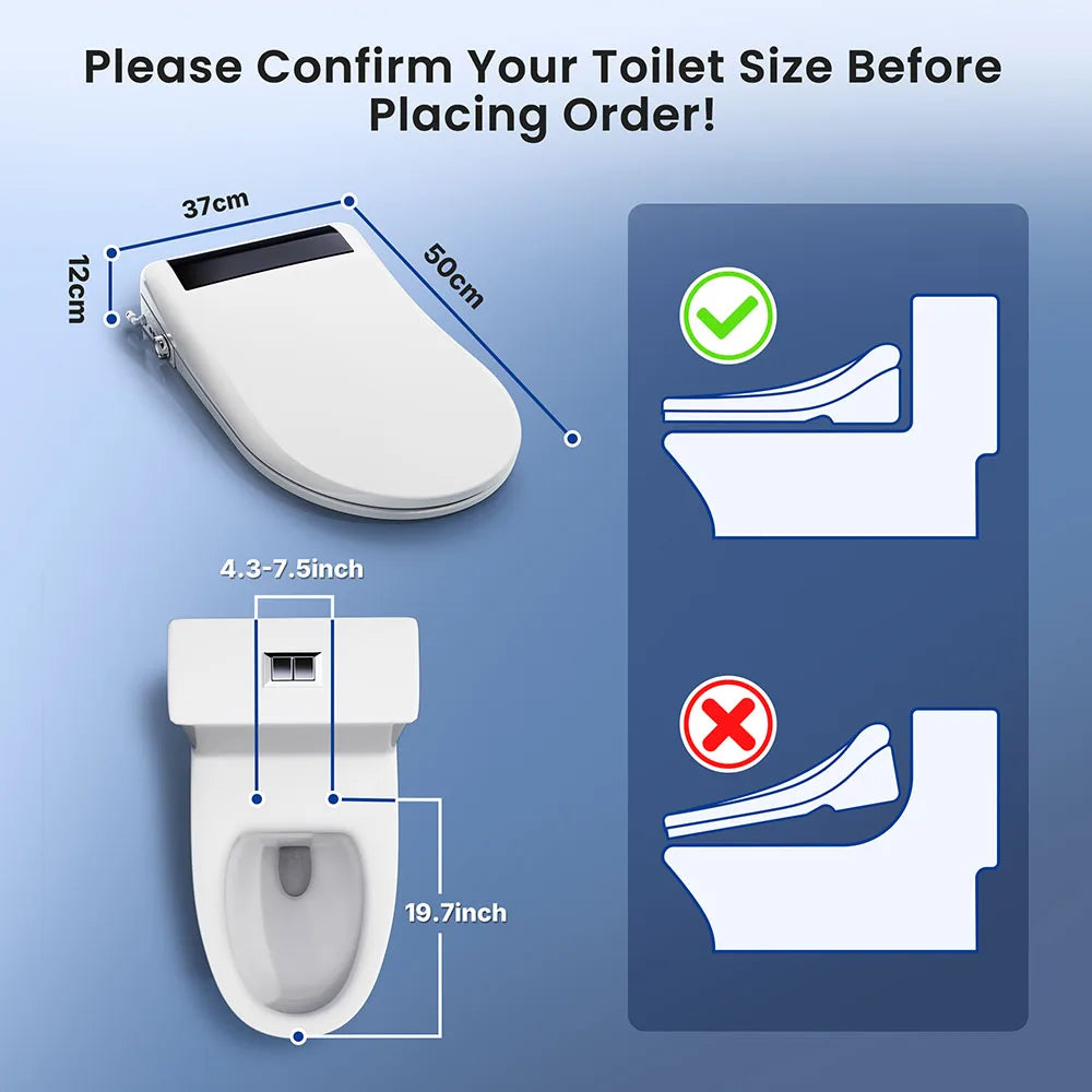 SANYIPACE Heated Bidet Toilet Seat With Warm Water Wash