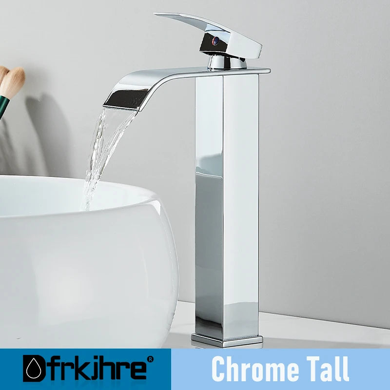 Dfrkjhre Copper Core Waterfall Basin Faucet Bathroom And Kitchen