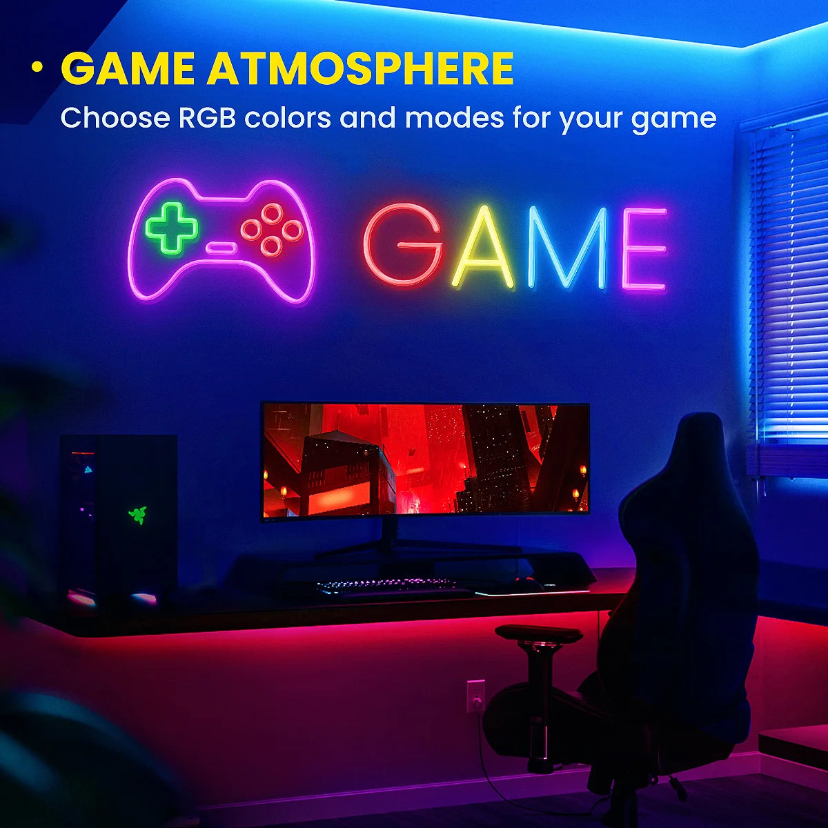 Aiopp Neon LED Rope Lights RGB Strip Remote App Control